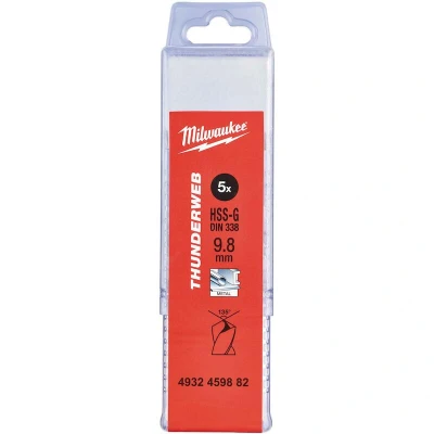Afbeelding van MILWAUKEE 4932459882 THUNDERWEB metaalboor DIN 338 TW 9,8x133mm (5 st.)