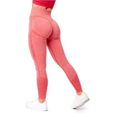 Afbeelding van Bellivalini BLV BLV50 254 LE Dames Leggings Push Up High Waist Scrunch Vrijetijdsbroek Lang Sport Sporbroek Yogabroek Roze Gemêleerd XL