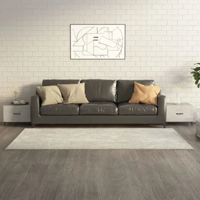 Afbeelding van Salontafel 2 st met metalen poten 50x50x40 cm betongrijs