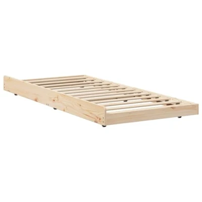 Afbeelding van vidaXL Natuurlijk Bedframe Natuur Massief Grenenhout 80 x 200 cm