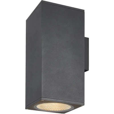 Afbeelding van SLV ENOLA SQUARE L UP/DOWN 1003438 LED buitenlamp (wand) vast ingebouwd 53 W Antraciet