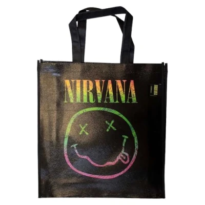 Afbeelding van Nirvana Sorbet Ray Happy Face Schoudertas Zwart