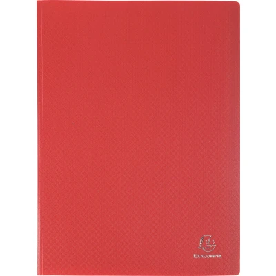 Afbeelding van Exacompta Ref. 8825E 1 OPAK documentenmap 20 glasheldere vakken 40 doorkijkjes voor A4 formaat 24 x 32 cm halfstijve polypro hoes kleur rood