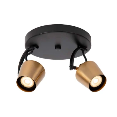 Afbeelding van Lucide EMILE Plafondspot Ø 20 cm 2xGU10 Mat Goud / Messing