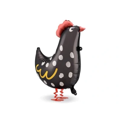 Afbeelding van Partydeco Airwalker haan zwart (60 cm)
