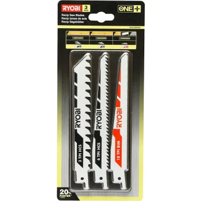 Afbeelding van RYOBI RAK3RBWM reciprozaagbladenset voor hout en metaal 3 delig 5132002813