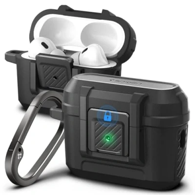 Afbeelding van Spigen Lock Fit beschermhoes compatibel met AirPods Pro 2e generatie (2023/2022) zwart