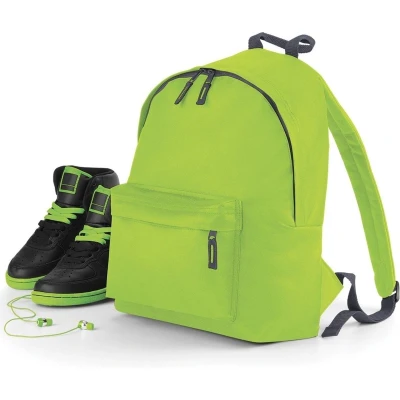 Afbeelding van Junior Fashion Backpack/Rugzak BagBase 12 Liter Lime Green