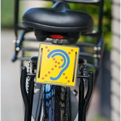 Afbeelding van LIMITED HEARING Bordje Rijwielen slechthorend verkeer veiligheid