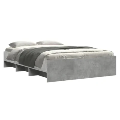 Afbeelding van vidaXL Bedframe bewerkt hout betongrijs 120x200 cm