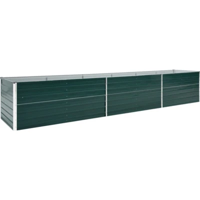 Afbeelding van Plantenbak verhoogd 480x80x77 cm gegalvaniseerd staal groen
