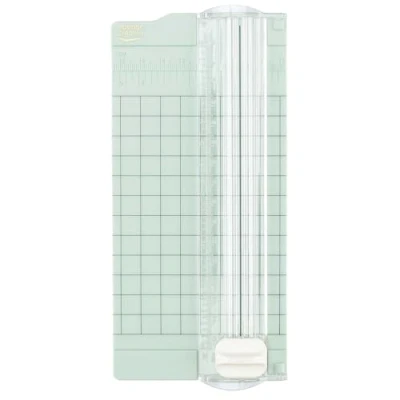 Image de Vaessen Creative 2137 062 Mini Massicot, 6,5 x 15,3 cm, Petit Outil pour Créer des Cartes et Loisirs Créatifs avec Papier, Verte Menthe