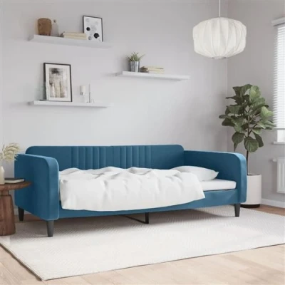 Afbeelding van vidaXL Slaapbank 100x200 cm fluweel blauw