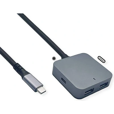 Afbeelding van VALUE USB 3.2 Gen 1 Hub, 4 poorten (2x A + 2x C), met verlengkabel, 3 m