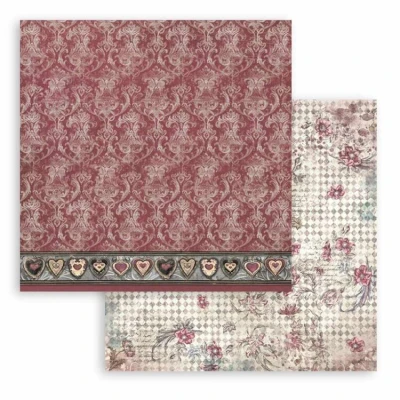Afbeelding van Stamperia Master of Magic 12x12 Inch Paper Sheets burgundy Tapestry (10pcs) (SBB1053)