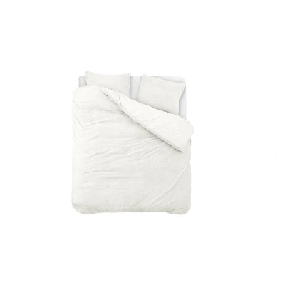 Afbeelding van Dekbedovertrek Teddy Deluxe Lits jumeaux (240 x 200/220) Wit Koopjedeal.nl Altijd de beste deal