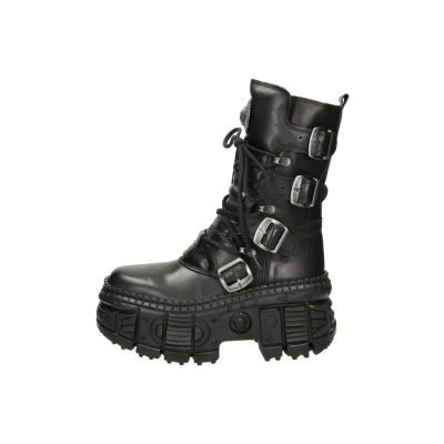 Afbeelding van New Rock unisex Schoenen Laarzen Bikerboots Zwart 46