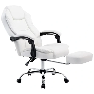 Image de CLP Fauteuil de bureau Castle similicuir Blanc