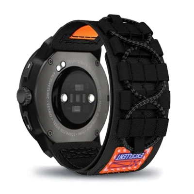 Afbeelding van HYSDFFG Suunto Race S/Suunto armband, robuuste nylon sportarmband, ademend, hol, klittenbandsluiting, compatibel met (B)