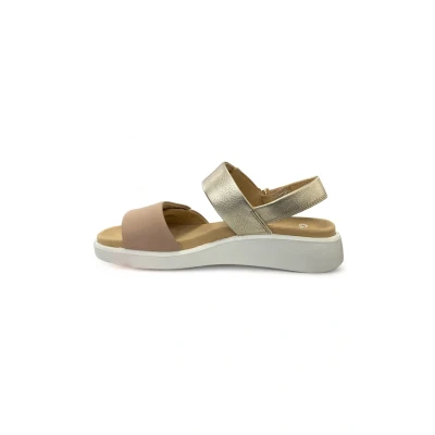 Afbeelding van ara Sandalen met sleehak, Dames, Maat: 37, Goud Leer