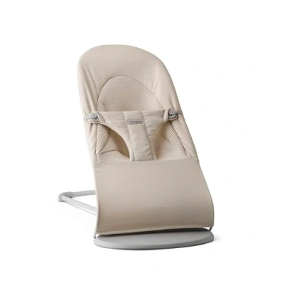 Image de BabyBjörn Hamac Balance Soft, Tissu/Jersey, Tri Fabric, Beige Clair