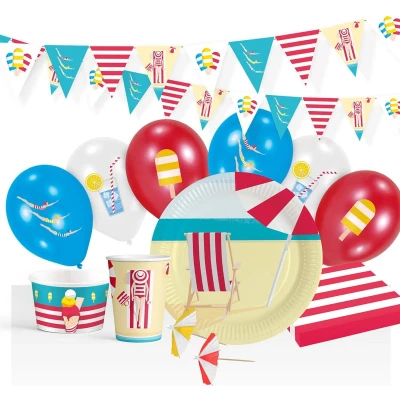 Afbeelding van Amscan Feestset Zomer Papier 68 delig