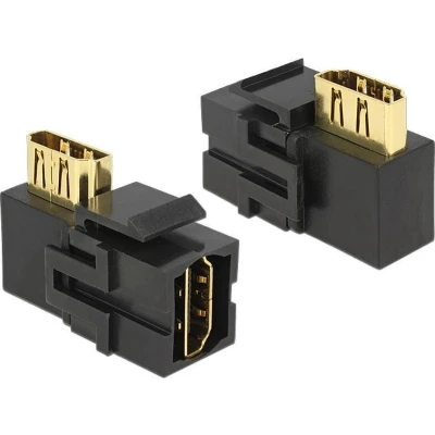 Afbeelding van Keystone module HDMI (v) haaks versie 2.0 (4K 60Hz) / zwart