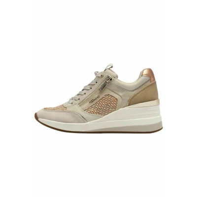 Afbeelding van Tamaris Sneakers laag, Dames, Maat: 37, Ivory struct Leer en imitatieleer