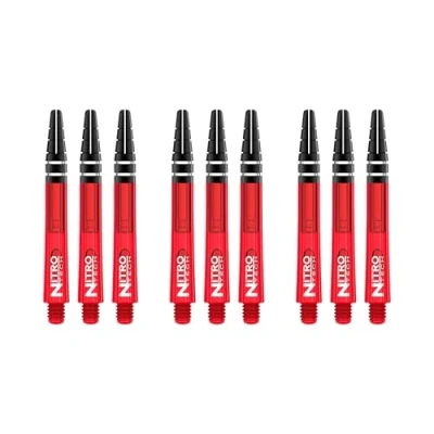 Afbeelding van RED DRAGON Nitrotech Rood Medium Dartschachten 3 sets per pakket (9 stengels in totaal)
