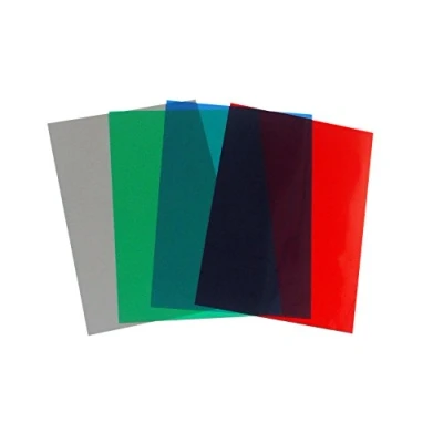 Afbeelding van Pavo PVC omslag, A4, 200 micron, grijs, rood, blauw, groen