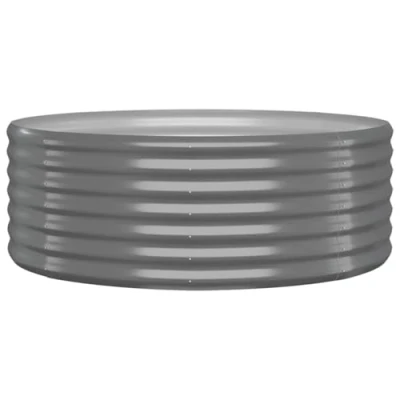 Afbeelding van vidaXL Plantenbak 100x100x36 cm Gepoedercoat Staal Grijs