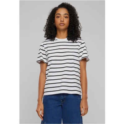Afbeelding van Urban Classics Striped Tshirt print, Dames, Maat: 3XL, Black white
