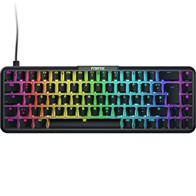 Afbeelding van Fnatic Gear STREAK65 mechanisch gamingtoetsenbord met LED RGB achtergrondverlichting Speed Silver schakelaar kleine, compacte en draagbare toetsenbordindeling (65%)