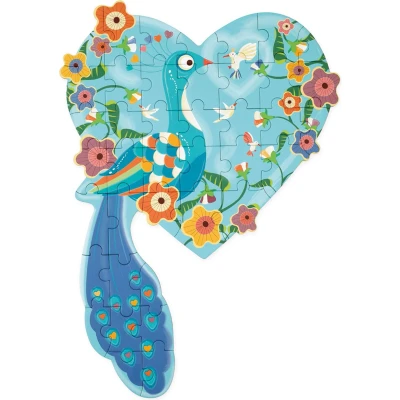 Afbeelding van Scratch europe silhouetpuzzel pauw 40st