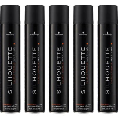 Afbeelding van 5x Schwarzkopf Silhouette Super Hold Spray 500ml bundel/set/pakket Haibu by Kapperskorting.com