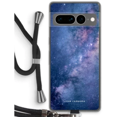 Afbeelding van Case Company® hoesje met Koord geschikt voor Google Pixel 7 Pro Nebula Telefoonhoesje Zwart Bescherming aan alle Kanten en Over de Schermrand