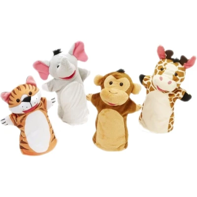 Afbeelding van Melissa &amp; Doug Pluchen Handpoppen Dierentuin