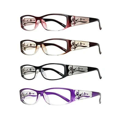 Afbeelding van EYEBOGO Kaylee Elegante leesbril voor dames, Set van 4 stuks