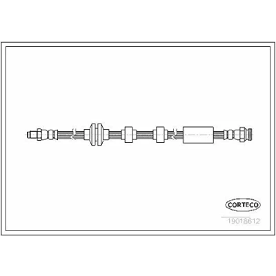 Afbeelding van CORTECO 19018612 Remslang Vooras 536 LANCIA: DELTA 1