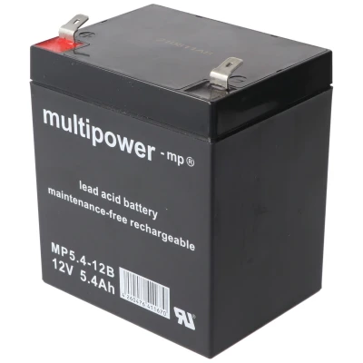 Afbeelding van Multipower MP5.4 12B 12V 5.4Ah 6.3mm Faston loodaccu AGM loodgelaccu