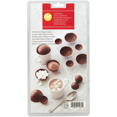 Afbeelding van Wilton Chocolade Holvorm Halve Bollen (6x)**