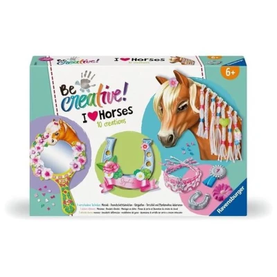 Afbeelding van BeCreative Bastelset Pferde, DIY für Kinder ab 6 Jahren