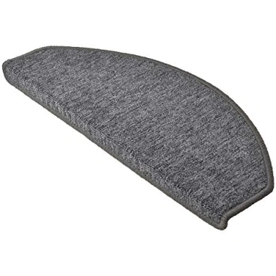 Afbeelding van Beautissu ProStair XXL Trapmatten voor Standaardtrappen 65x24 cm 15 Stuks Zelfklevend Trapmat Afgerond Grijs