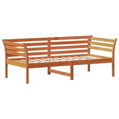 Image de vidaXL Lit de jour sans matelas cire marron 90x190 cm bois pin massif