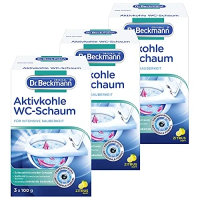 Afbeelding van Dr. Beckmann WC Reiniger met Actieve Koolstof voor Toiletten Reinigt Grondig 3 x 100 g