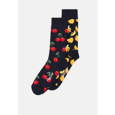 Afbeelding van Happy Socks Classic Cherry Unisex 2 PACK Sokken, Maat: 36 40, Blue