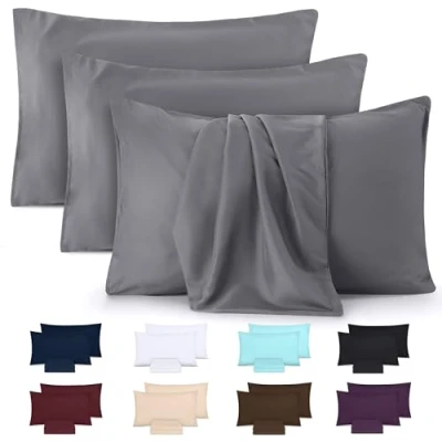 Afbeelding van Utopia Bedding Kussensloop (Set van 4) Makkelijk te onderhouden Zachte geborstelde microvezel Krimp en vervagingsbestendig (MARINE, 30cm x 50cm)