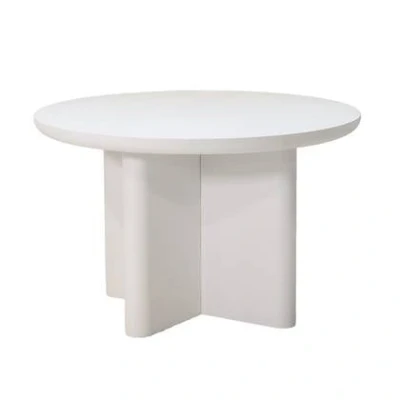 Afbeelding van Giga Meubel Eettafel Miso Eco Composiet Wit 120x120x75cm