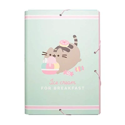 Afbeelding van Grupo Erik Pusheen Foodie Collection A4 map met harde flappen Kartonnen tas 24 x 34 cm Schoolbenodigdheden, kantoorbenodigdheden