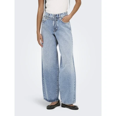 Afbeelding van ONLY Onlgianna Mittlere Taille Ballon Schnitt Relaxed fit jeans, Dames, Maat: 27x32, Light blue denim
